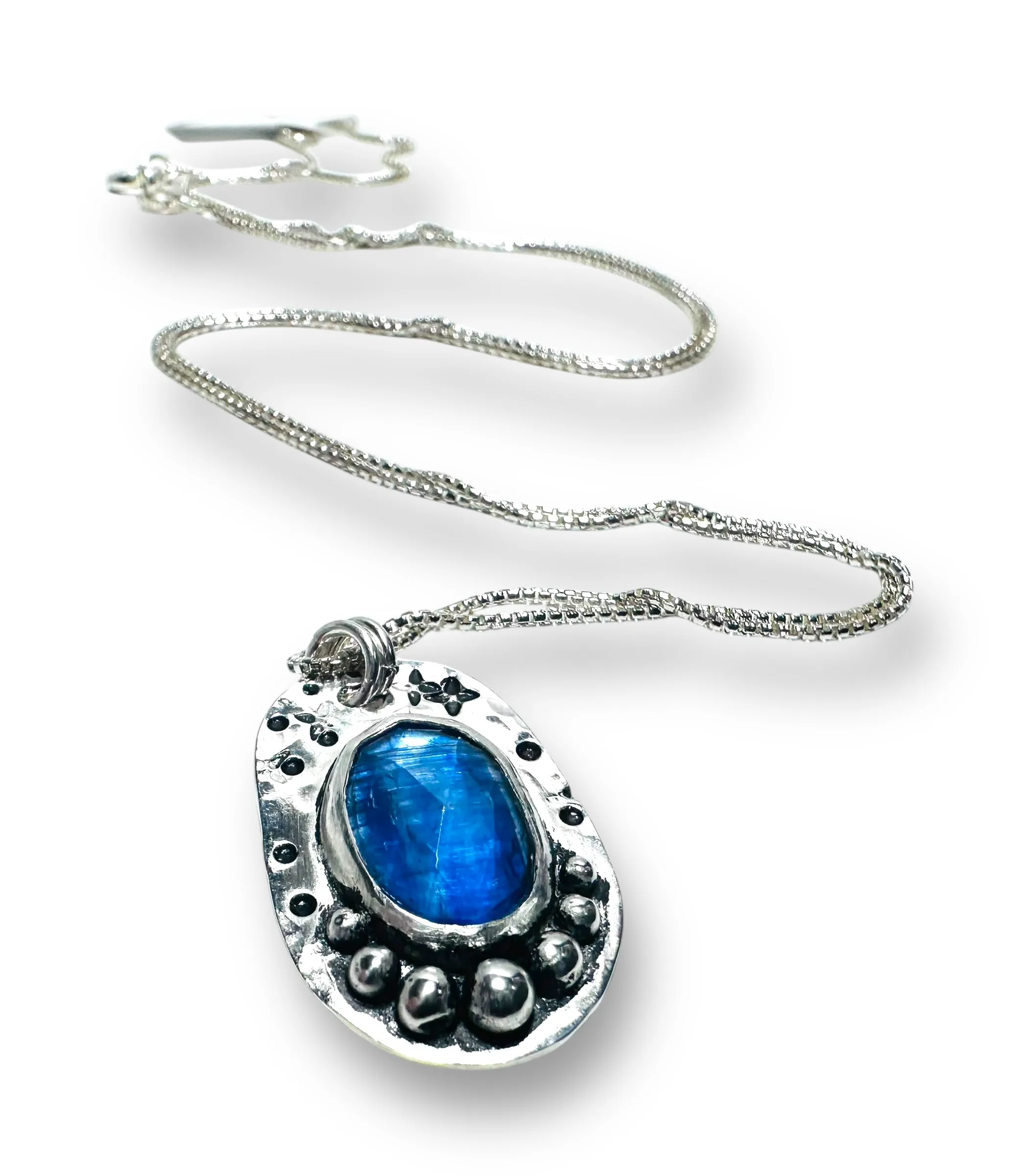 Kyanite Sterling Necklace, Kyanite Necklace