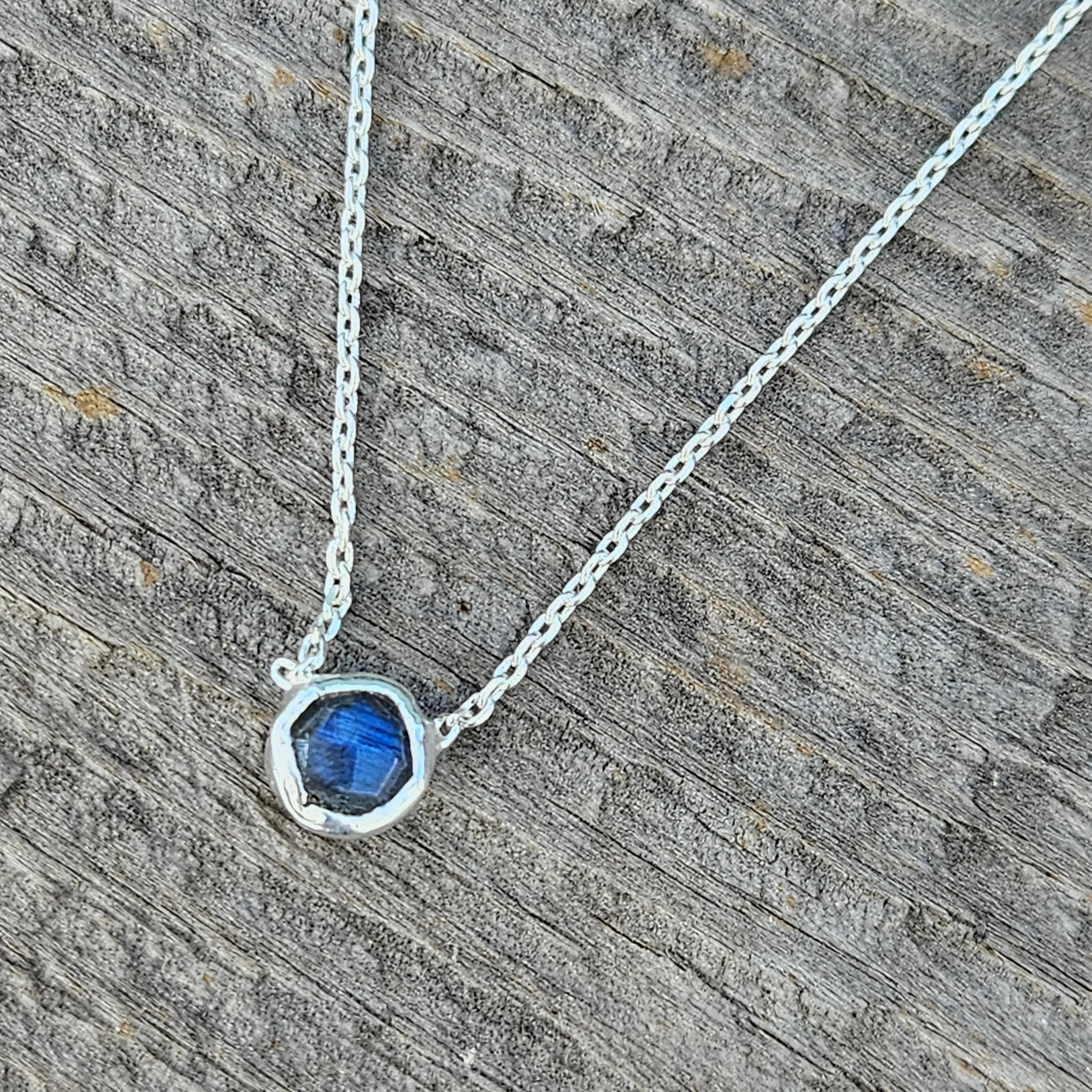 Labradorite Spirit Stone Necklace - Silver
