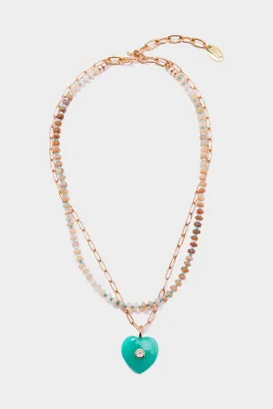 Lamai Heart Necklace in Multi