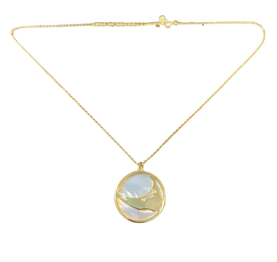 Large Nantucket Mother of Pearl Necklace