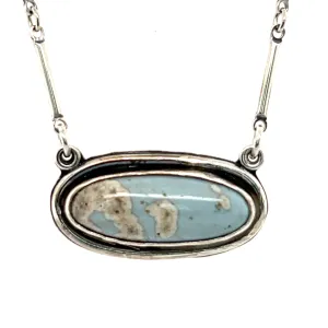 Leland  Oval Blue Necklace