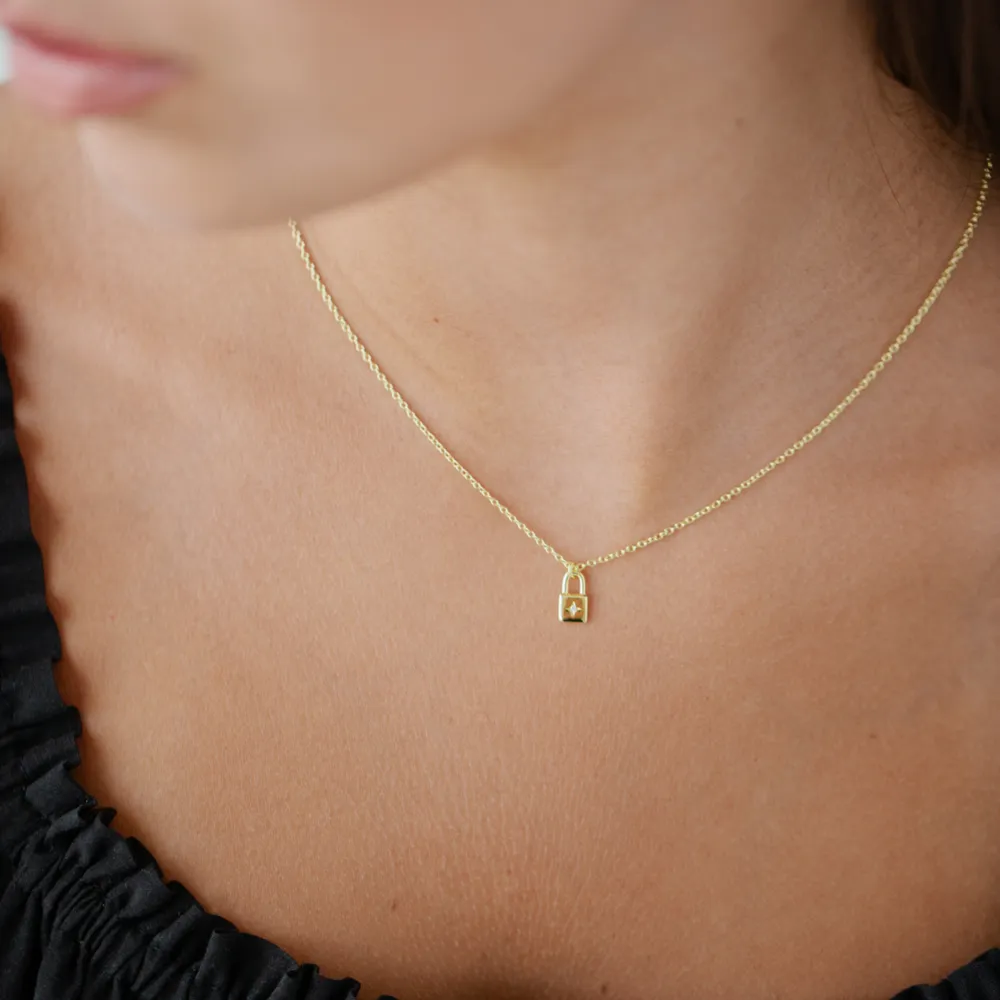 Little Lock Necklace Silver
