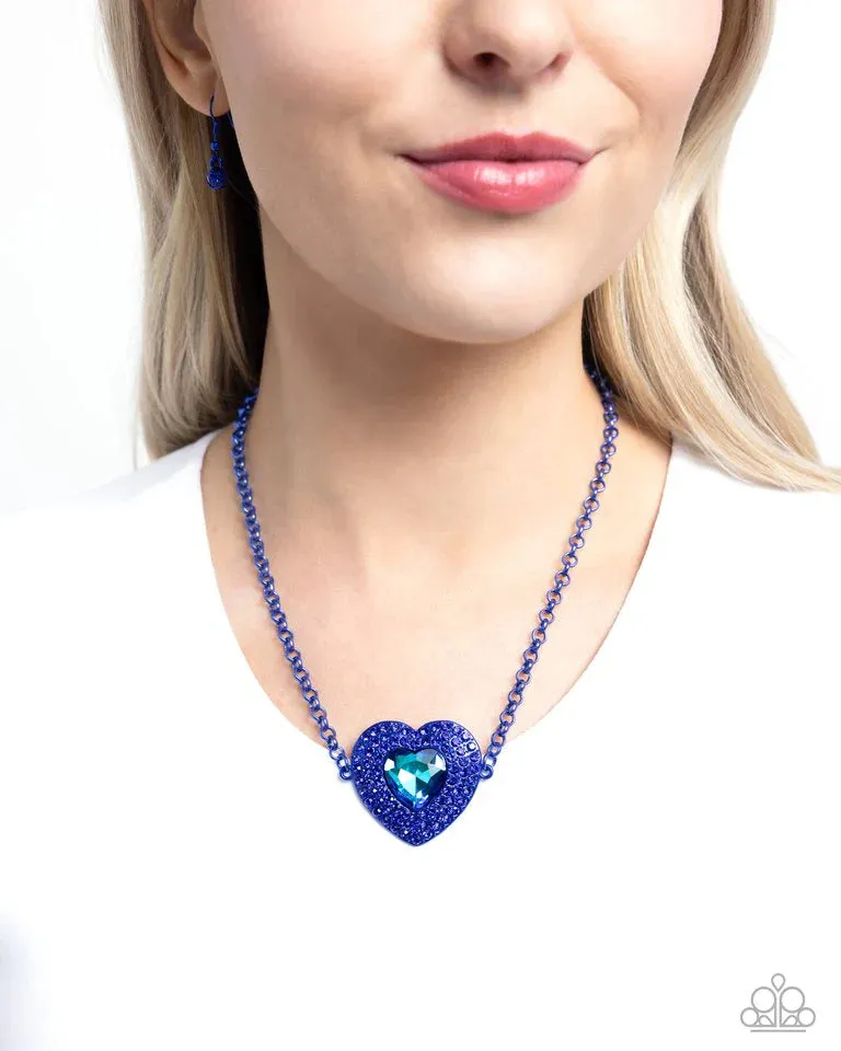 Locket Leisure - Blue Heart Necklace