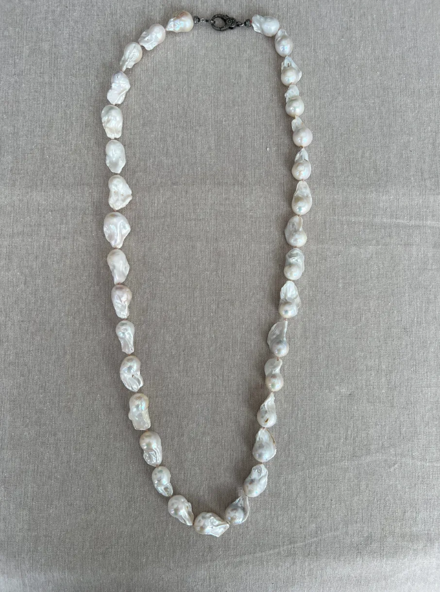 Long Baroque Pearl Necklace
