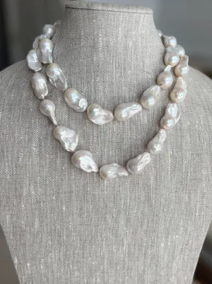 Long Baroque Pearl Necklace