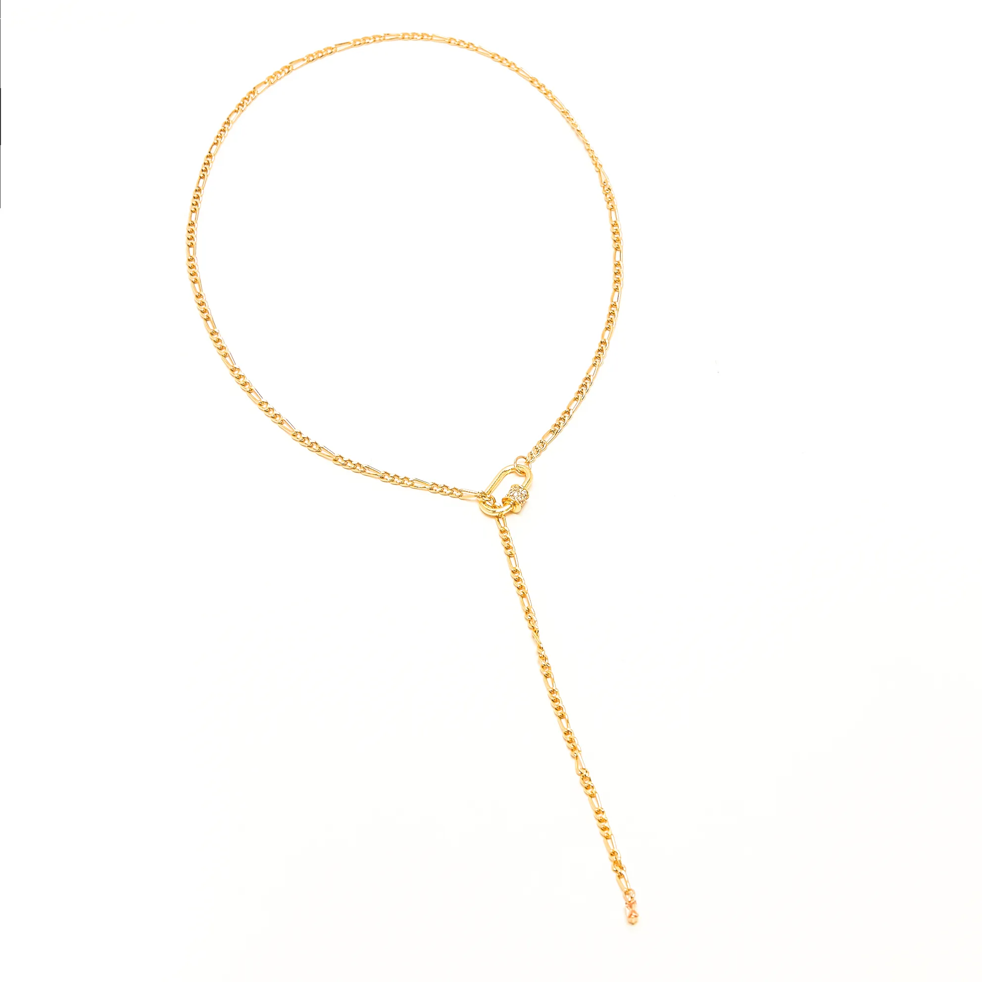 Long Lock Pendant Necklace