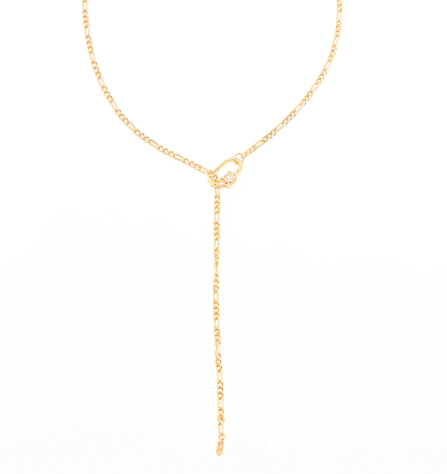 Long Lock Pendant Necklace