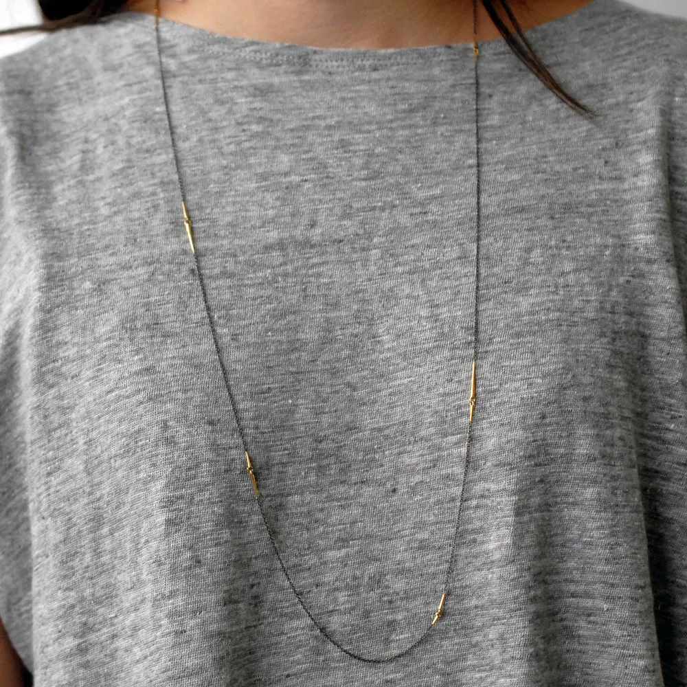 long mirrored points necklace