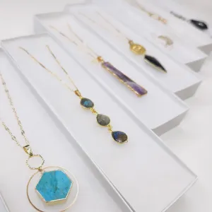 Long Reiki Infused Gemstone Necklaces