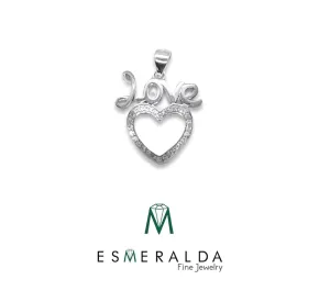 Love & Heart Silver Pendant