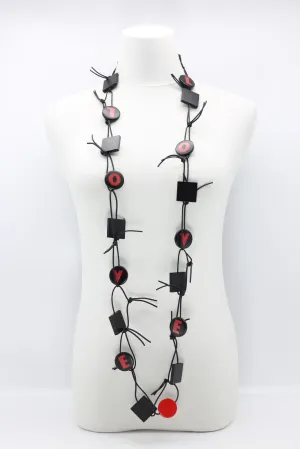 LOVE Chain Leatherette Necklaces