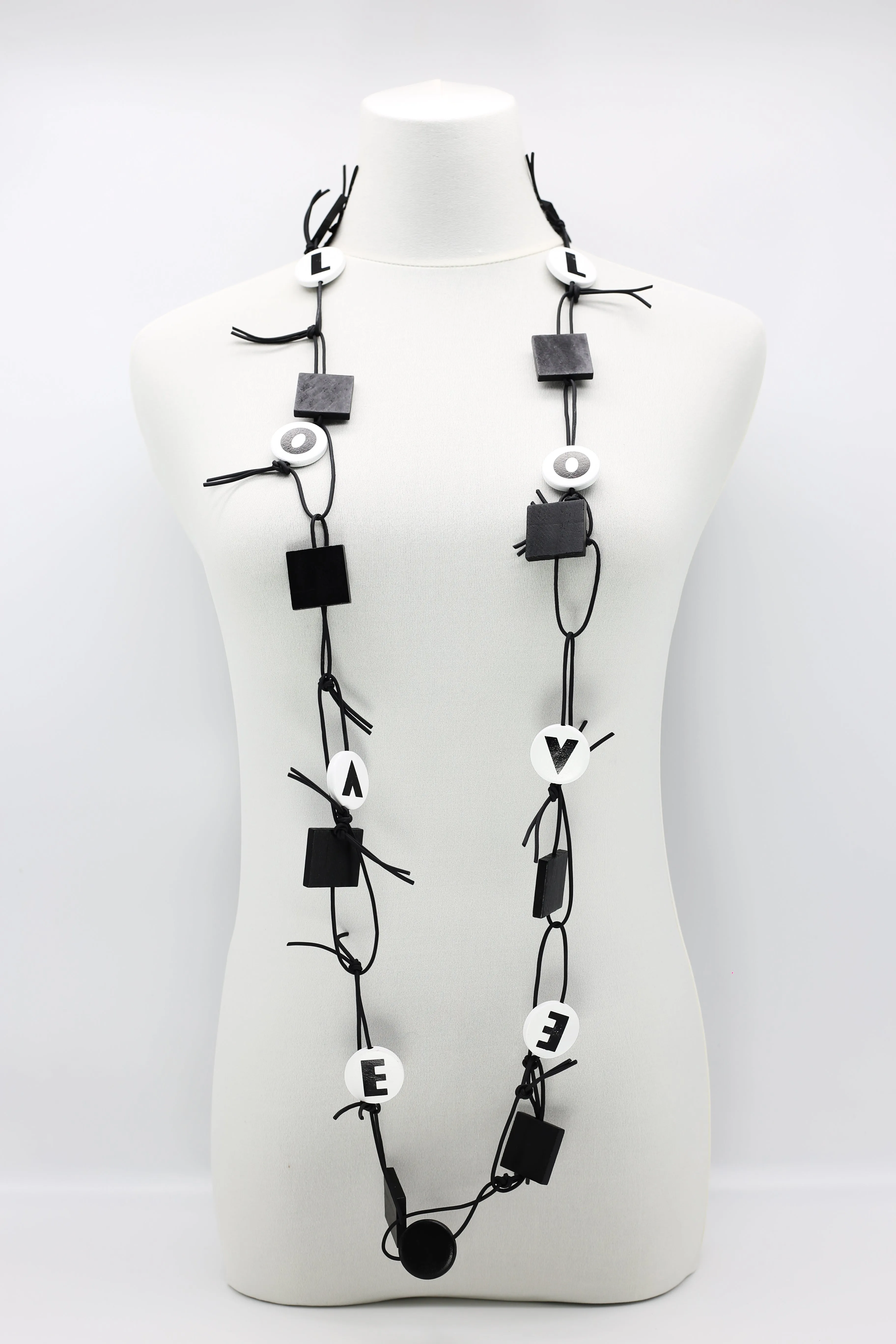 LOVE Chain Leatherette Necklaces