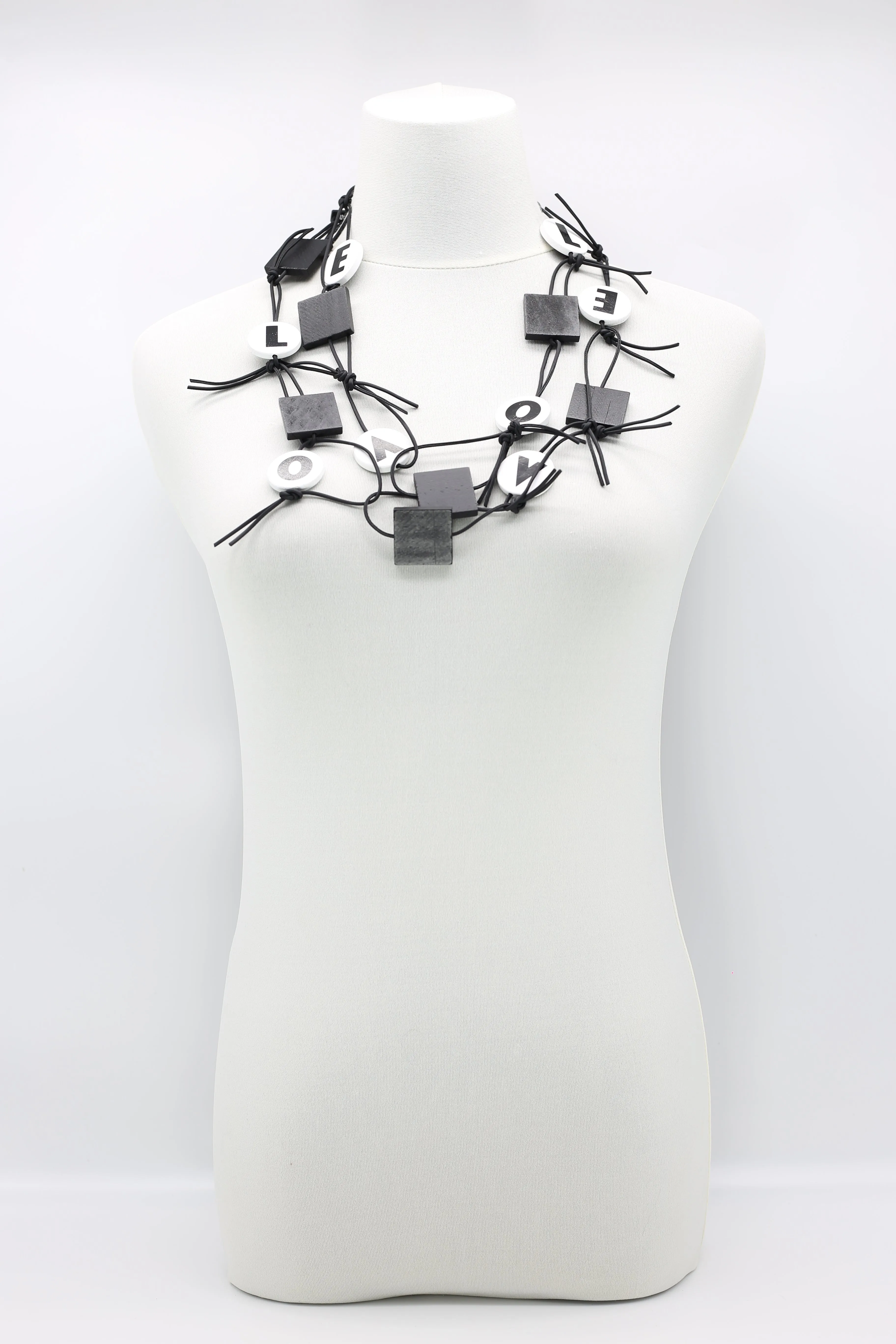 LOVE Chain Leatherette Necklaces