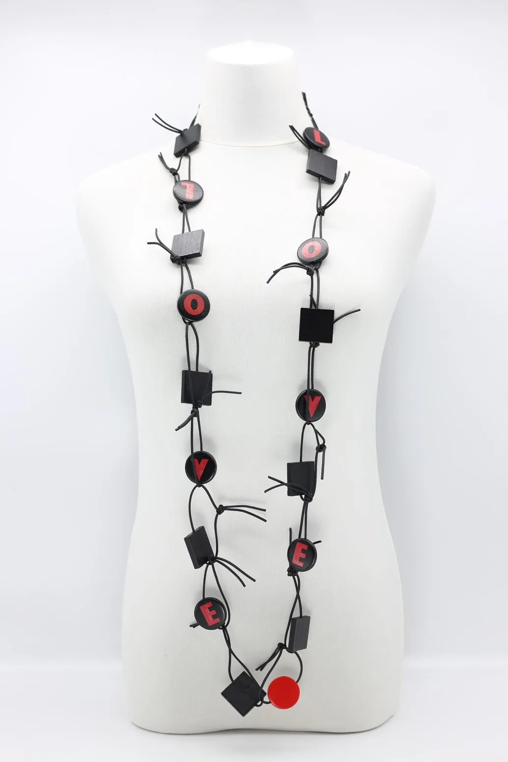 LOVE Chain Leatherette Necklaces