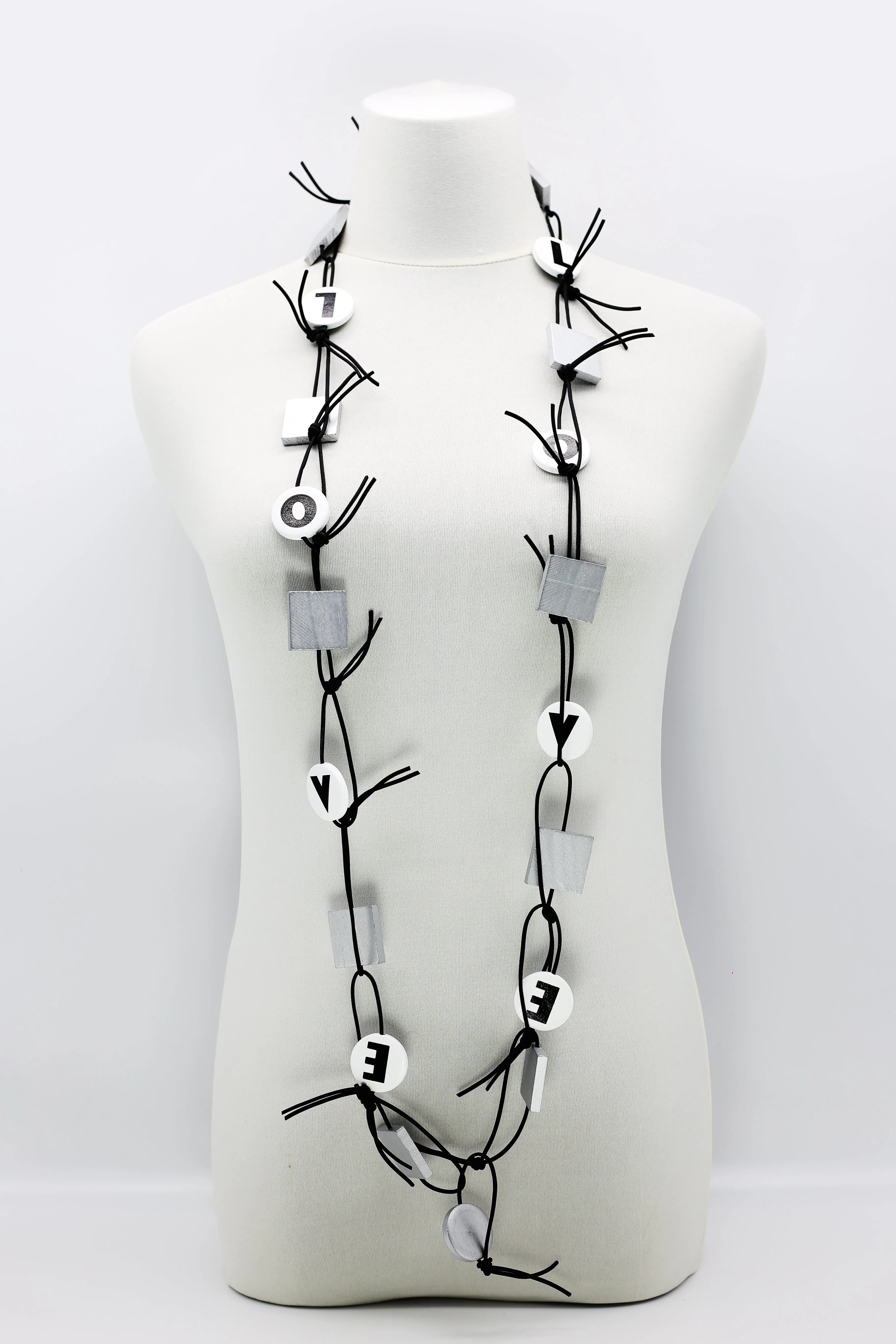 LOVE Chain Leatherette Necklaces