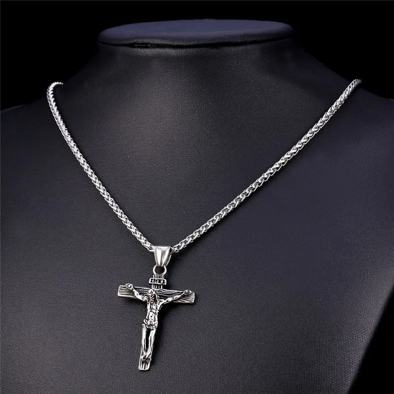 Luxury Charming Gold Cross Chain Necklace For Women Men