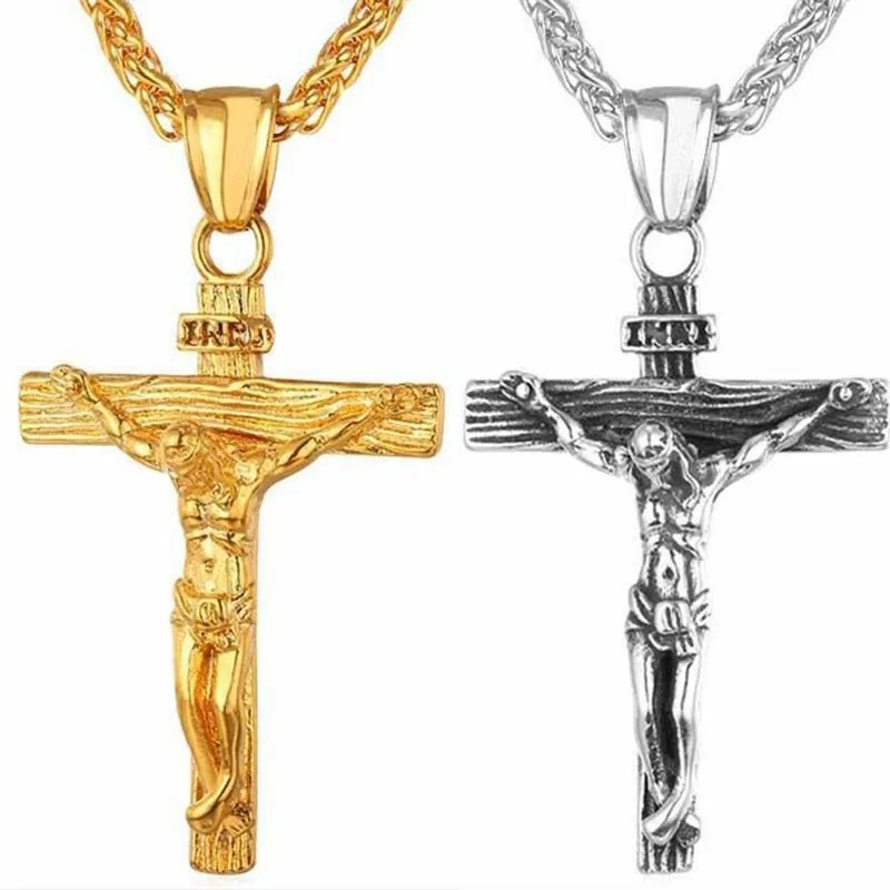 Luxury Charming Gold Cross Chain Necklace For Women Men