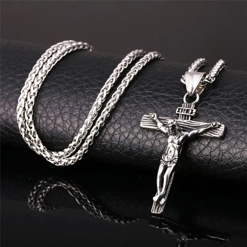 Luxury Charming Gold Cross Chain Necklace For Women Men