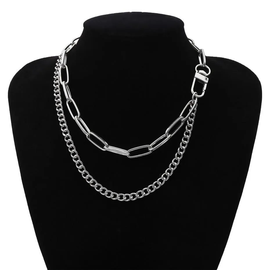 Luxury Gold and Slver Big Elegant Stailless Steel Punk Gold Choker Chain Necklace For Women Luxury Jewelry Perfect Gift For Girls