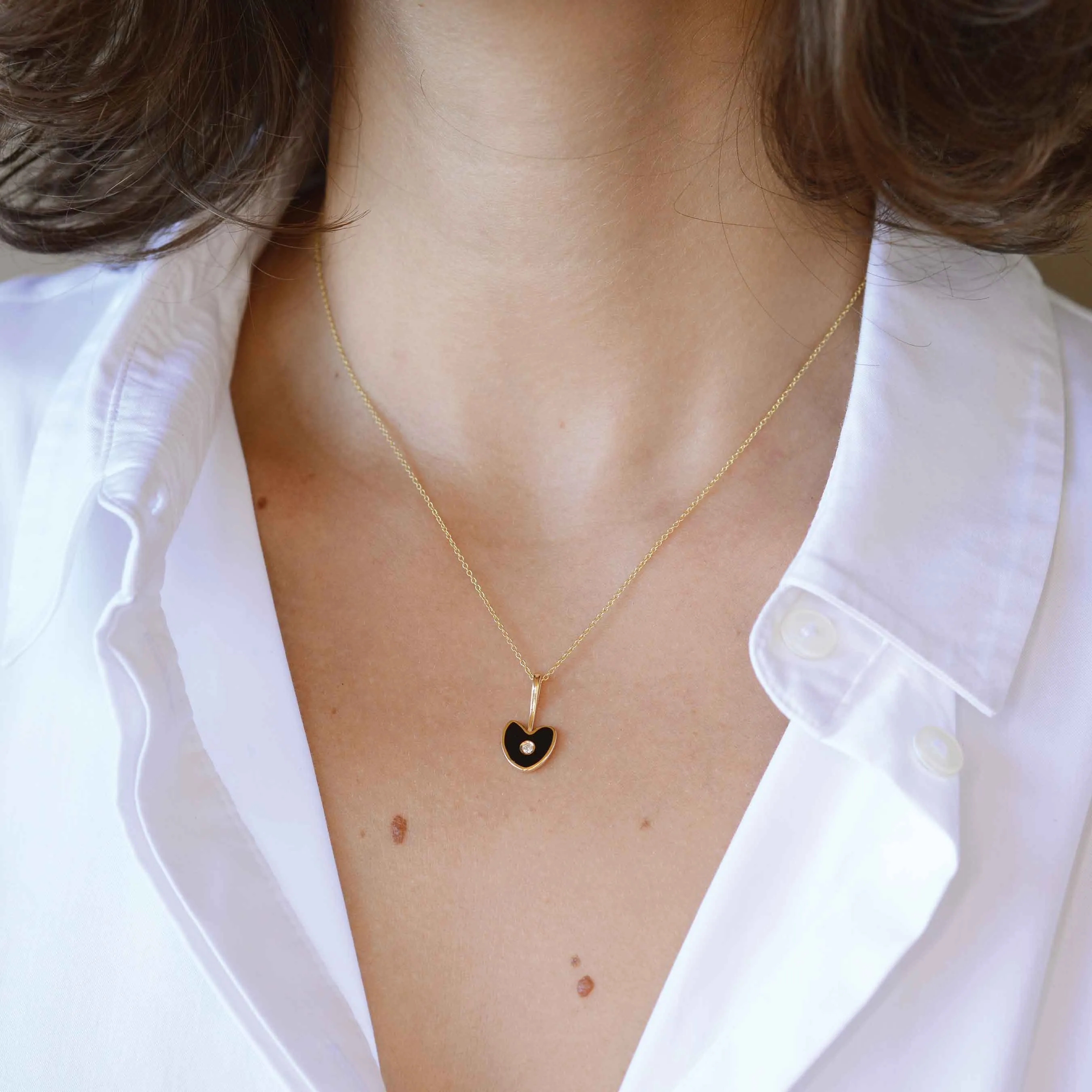 Ma Pomme d'Amour | Enamel gold heart