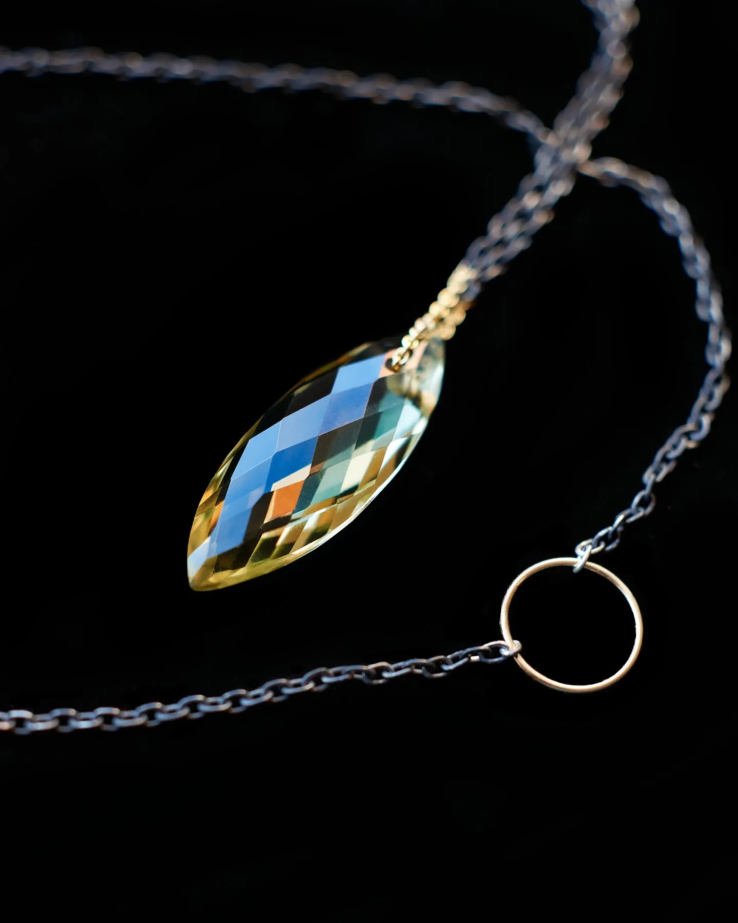 Marquise Citrine Manifest Long Chain Necklace