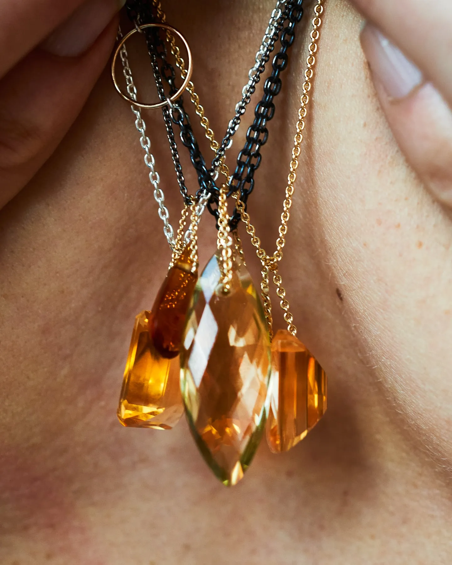 Marquise Citrine Manifest Long Chain Necklace