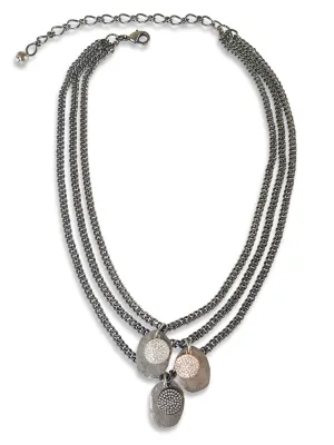 Maya Silver - Triple Chain Necklace