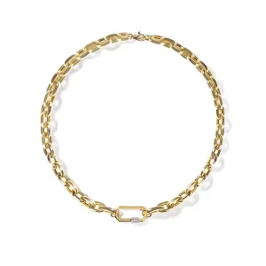 Medium Diamond Lock On Chunky Links Chain