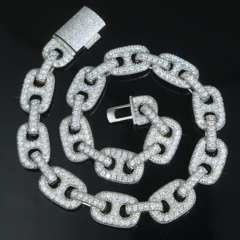 Men Iced Out Sparking Cubic Zirconia HIP HOP Jewelry