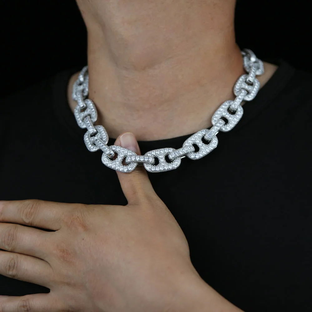 Men Iced Out Sparking Cubic Zirconia HIP HOP Jewelry