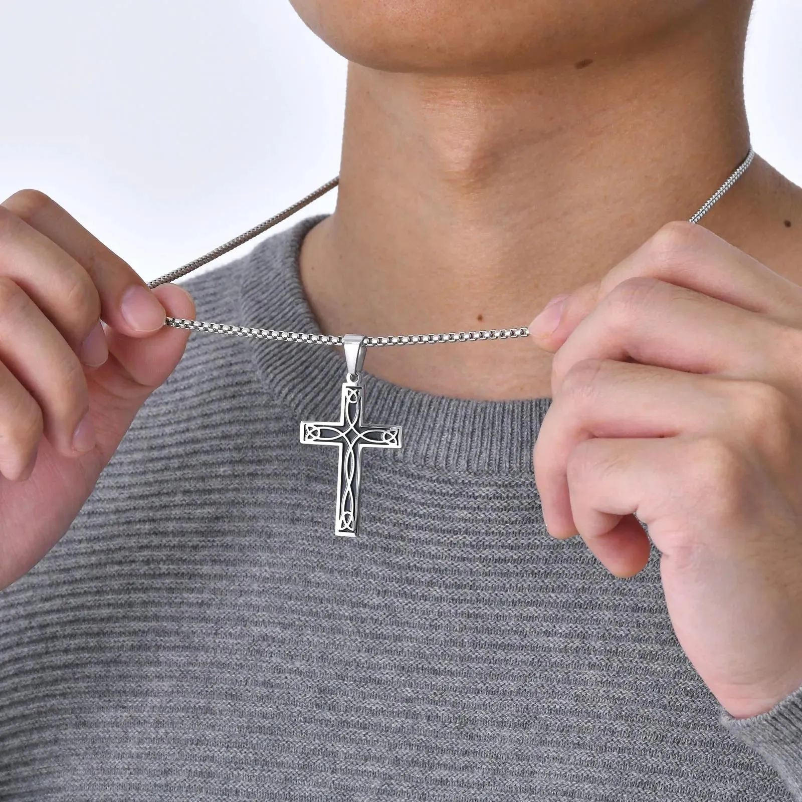 Mens Ethnic Celtic Cross Necklaces