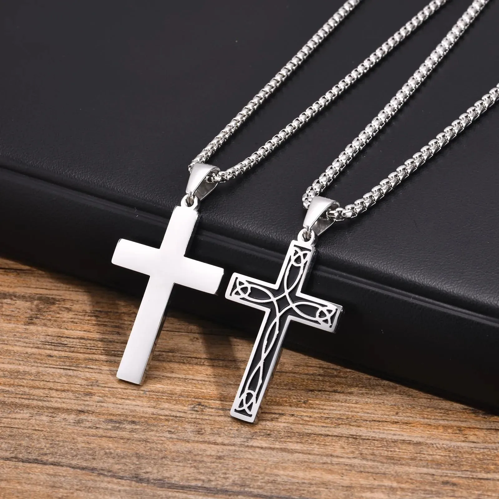 Mens Ethnic Celtic Cross Necklaces