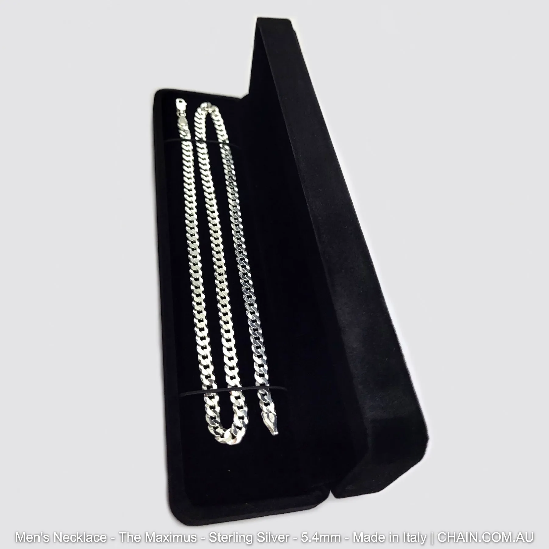 Men's Necklace - The Maximus - Sterling Silver - 5.4mm - Made in Italy