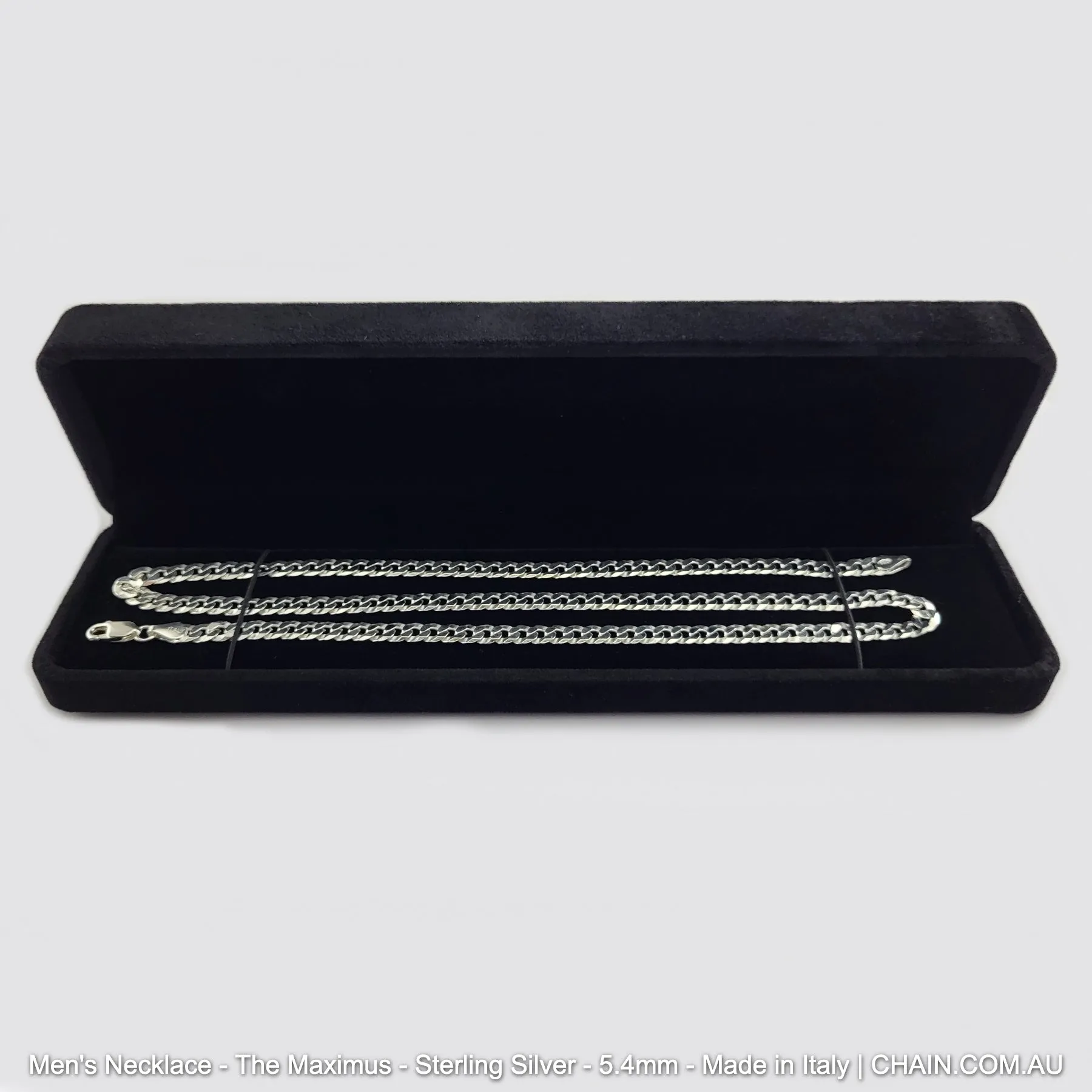 Men's Necklace - The Maximus - Sterling Silver - 5.4mm - Made in Italy