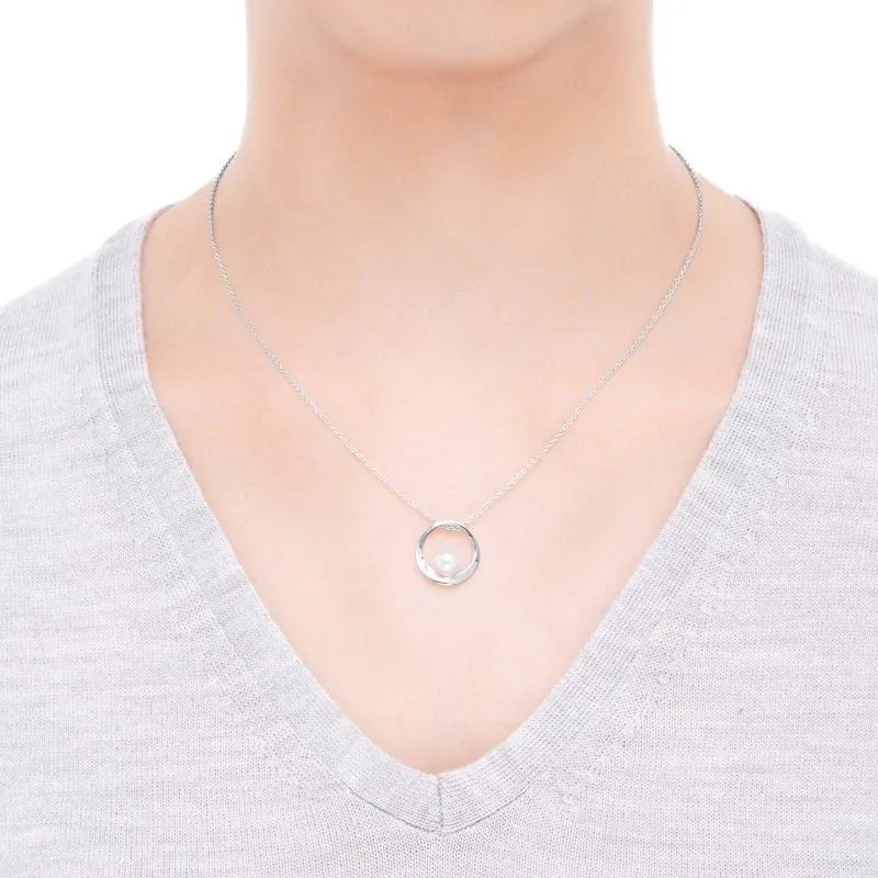 Mikimoto 18K White Gold 7mm A  Akoya Pearl Necklace