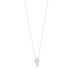 Mikimoto Japan Akoya Pearl and Diamond Cluster Pendant