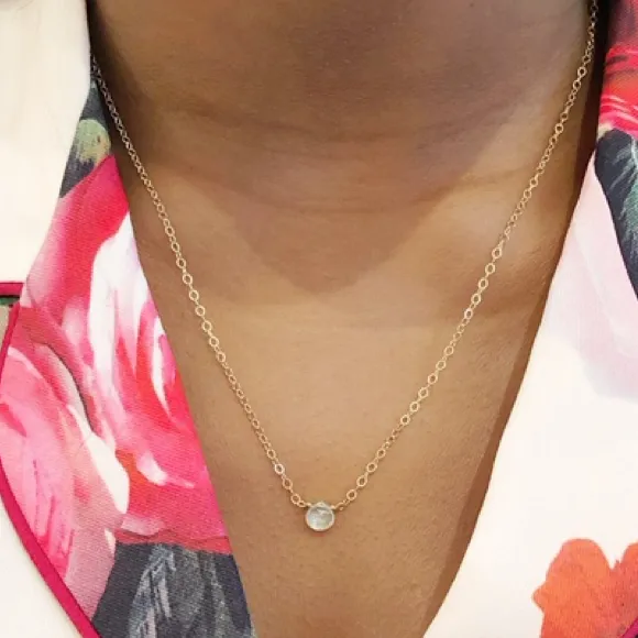 Mini Aquamarine Necklace