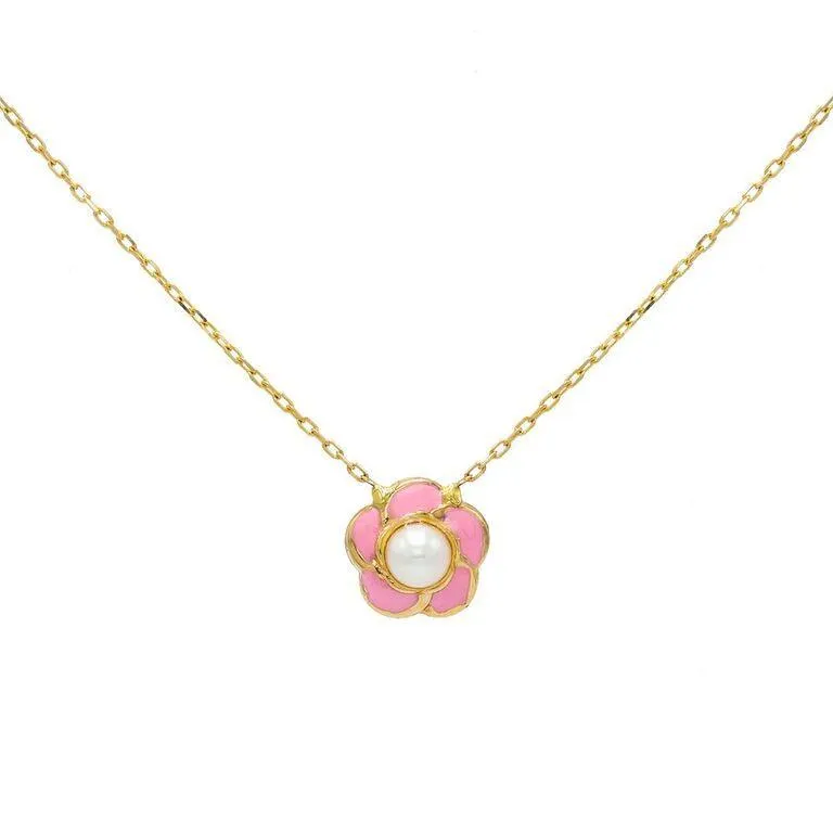 Mini Flower Necklace 14K
