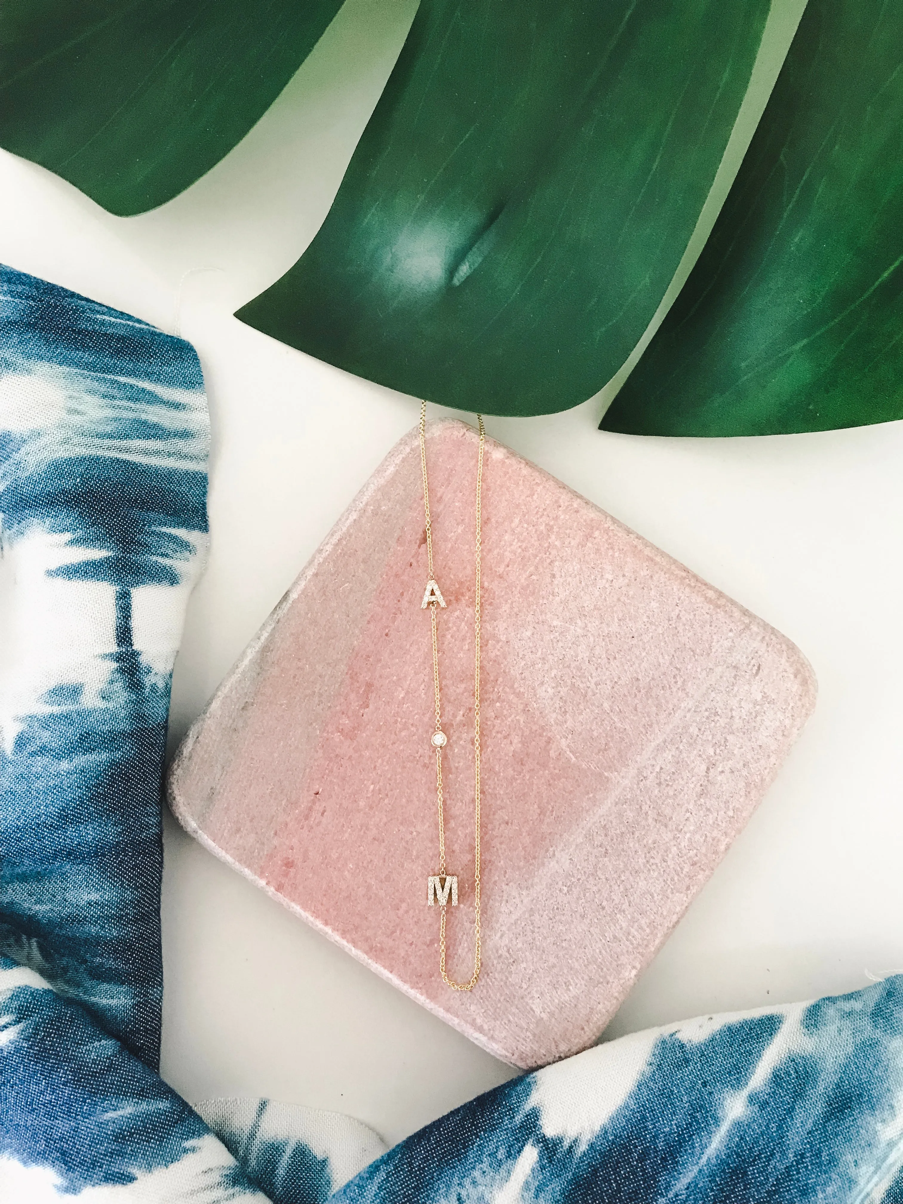 Mini Initial Diamond Necklace