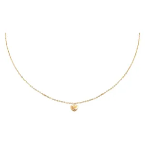 Mini Puffy Heart Necklace 14K