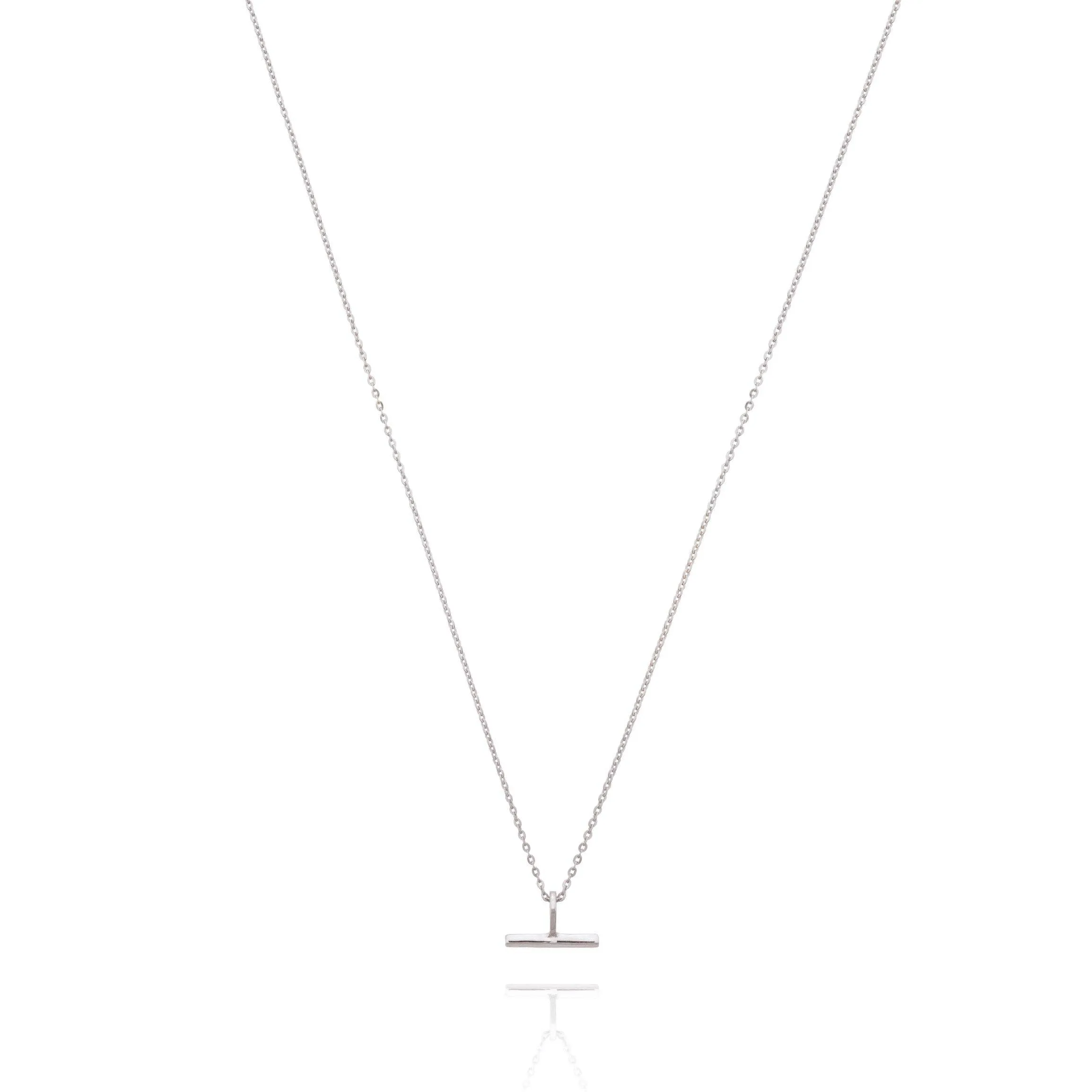 Mini T-Bar Necklace: Gold Plated Sterling Silver