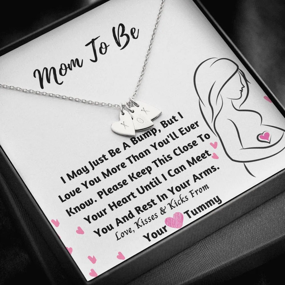 Mom to Be Hearts Necklace- I Love You