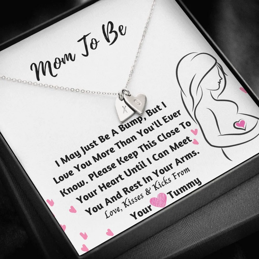 Mom to Be Hearts Necklace- I Love You