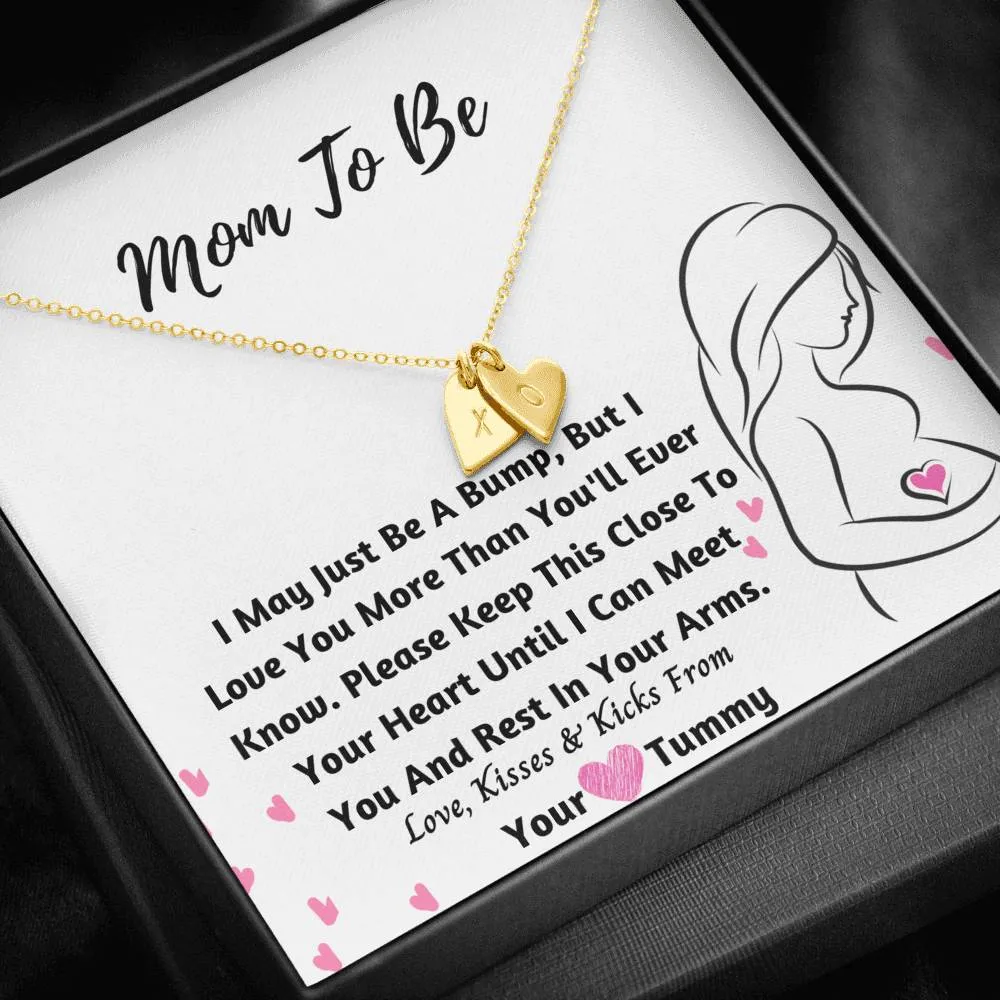 Mom to Be Hearts Necklace- I Love You