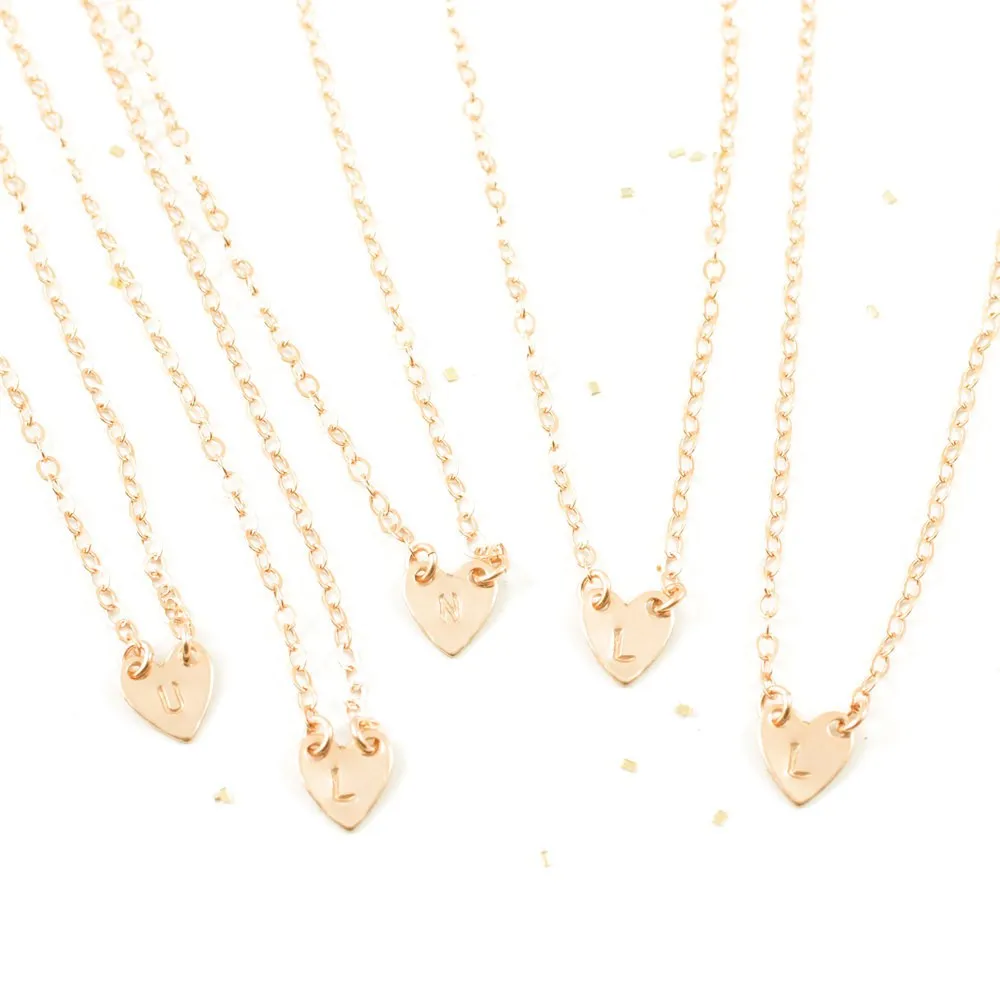 Monogram Initial Heart Necklace