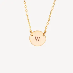 Monogram Necklace, 0.40" Disc