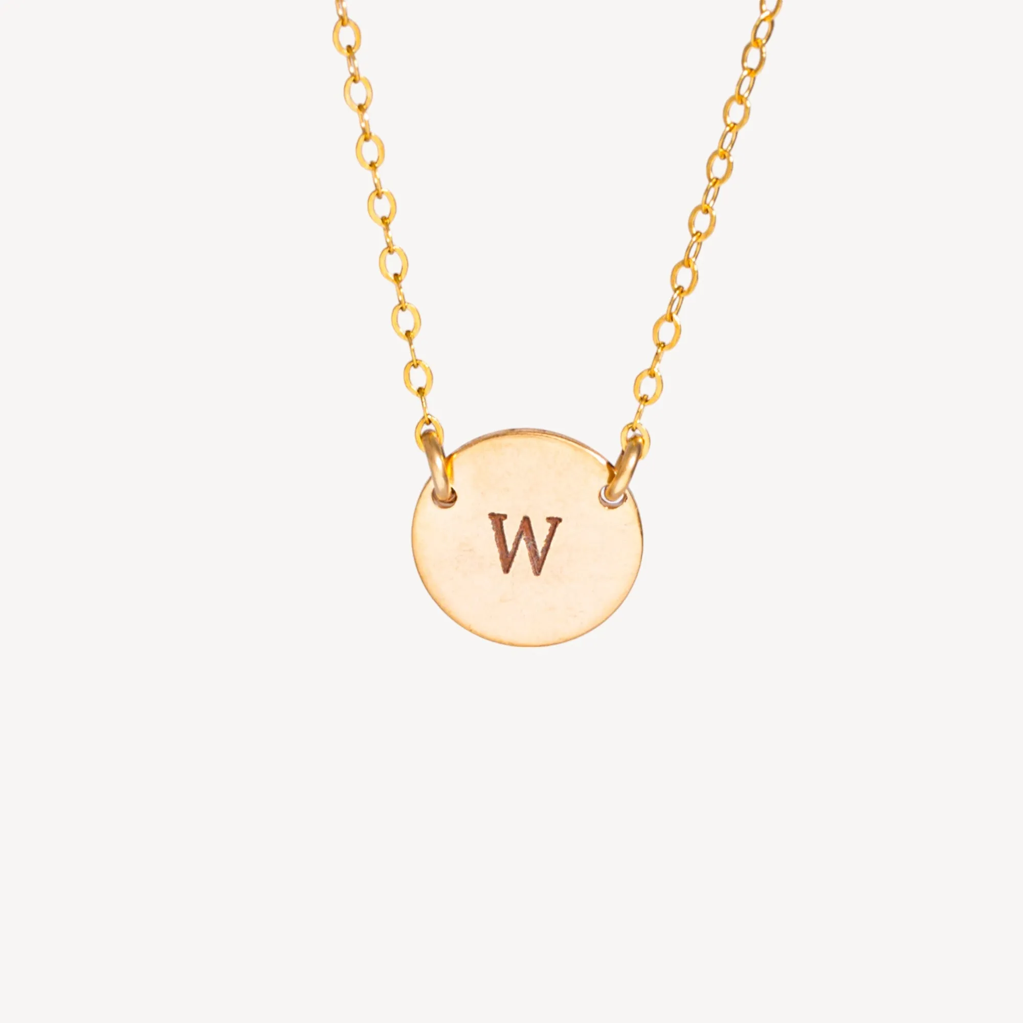 Monogram Necklace, 0.40" Disc
