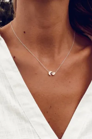 Moon   Heart Sterling Silver Necklace