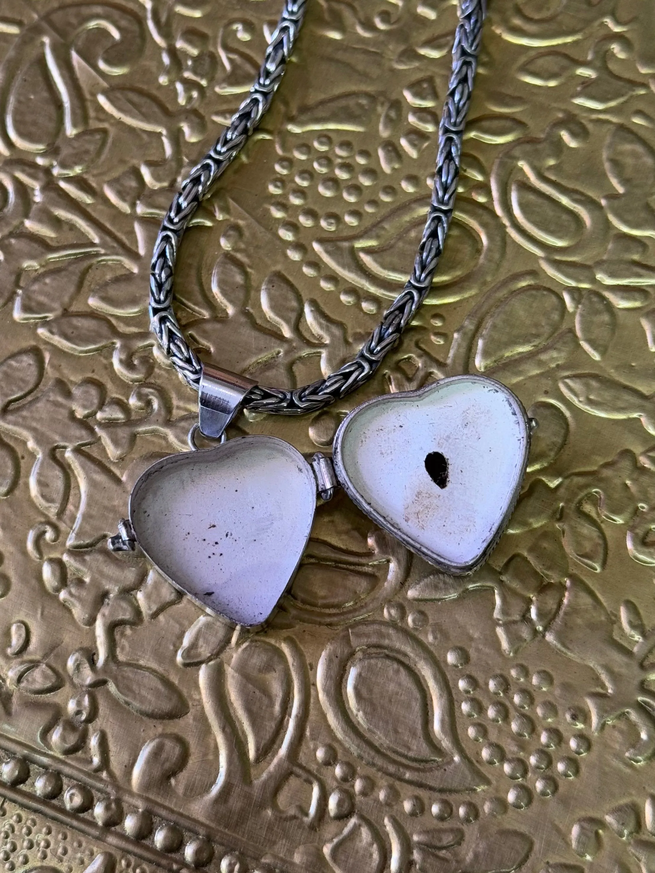 Moonstone Heart Locket Pendant