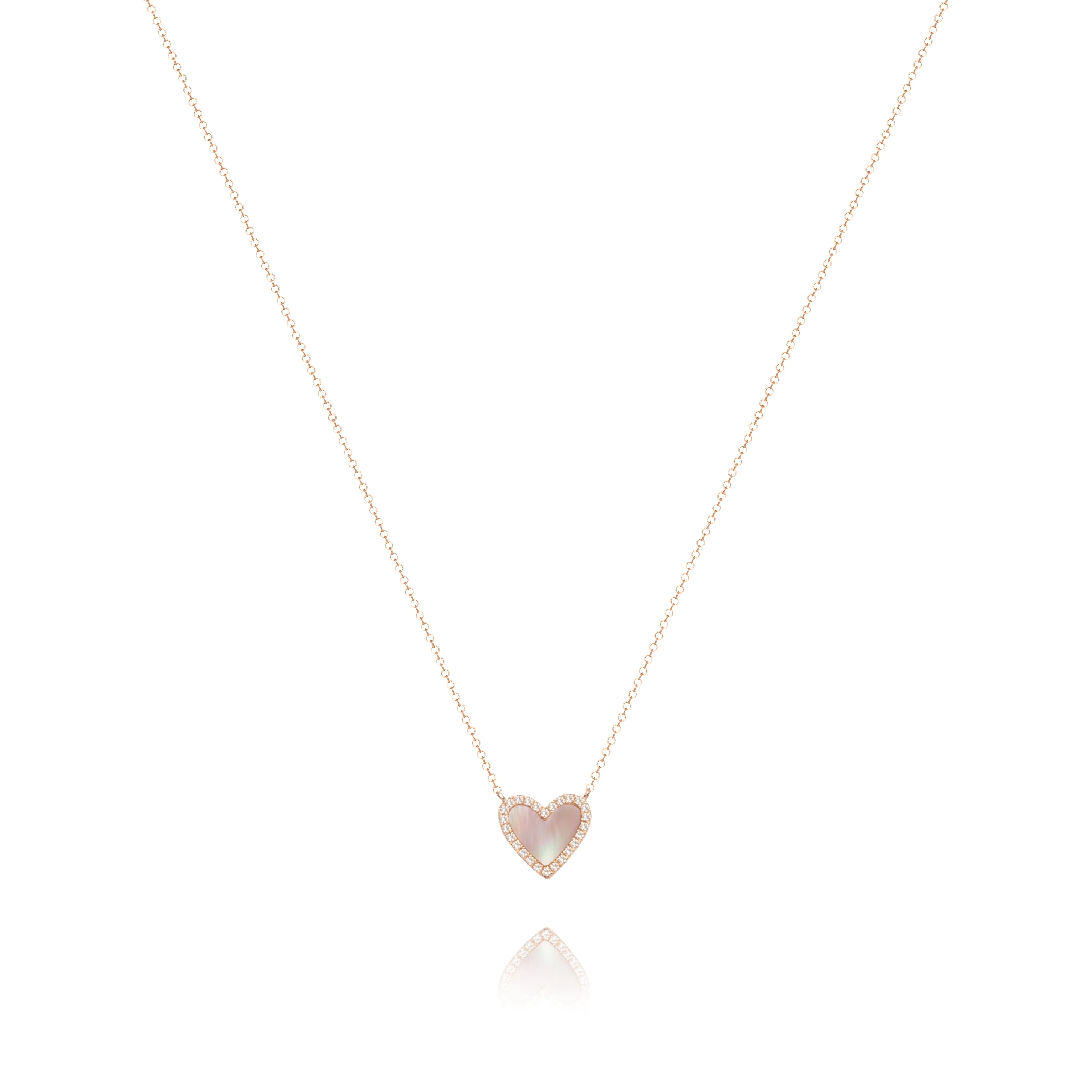 Mother of Pearl Heart Necklace